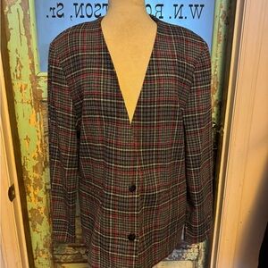 Vintage Union Made Chic Plaid Blazer for Women